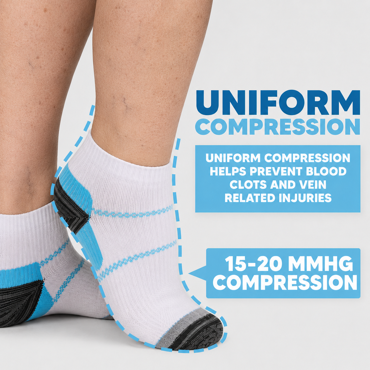 Ankle Compression Socks for Swelling & Aching Feet