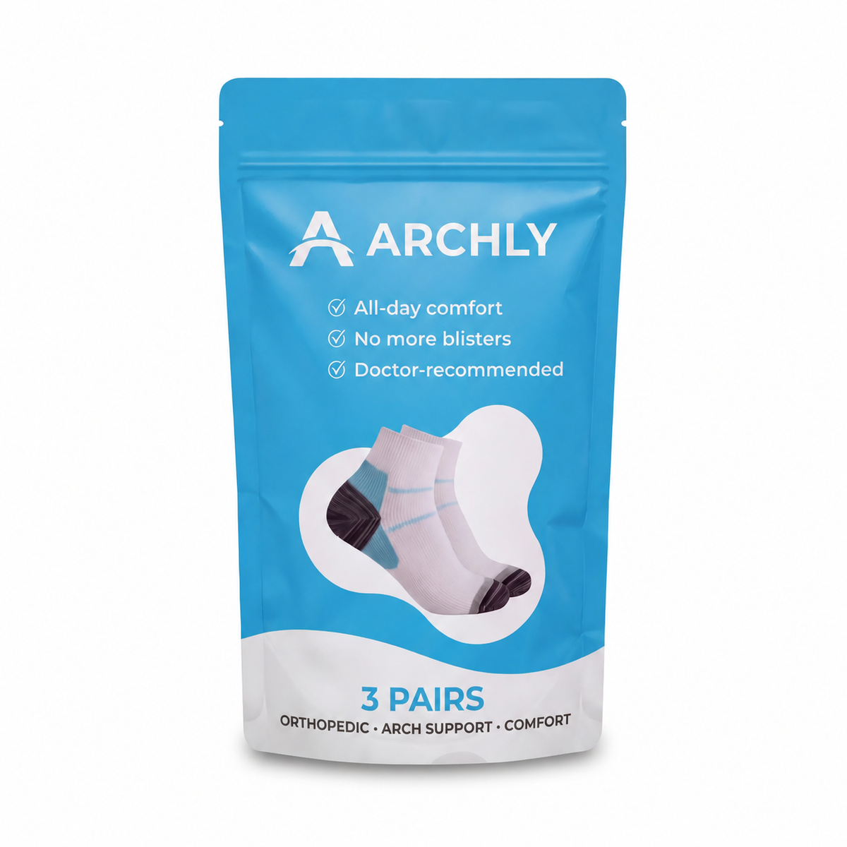 3 Pairs of Archly Ankle Compression Socks